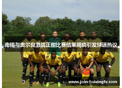 南锡与奥尔良激战正酣比赛结果揭晓引发球迷热议